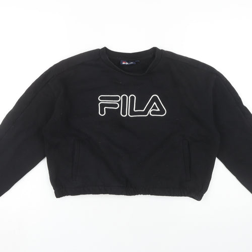 Fila Women's Black Logo Sweatshirt S - Pullover Style