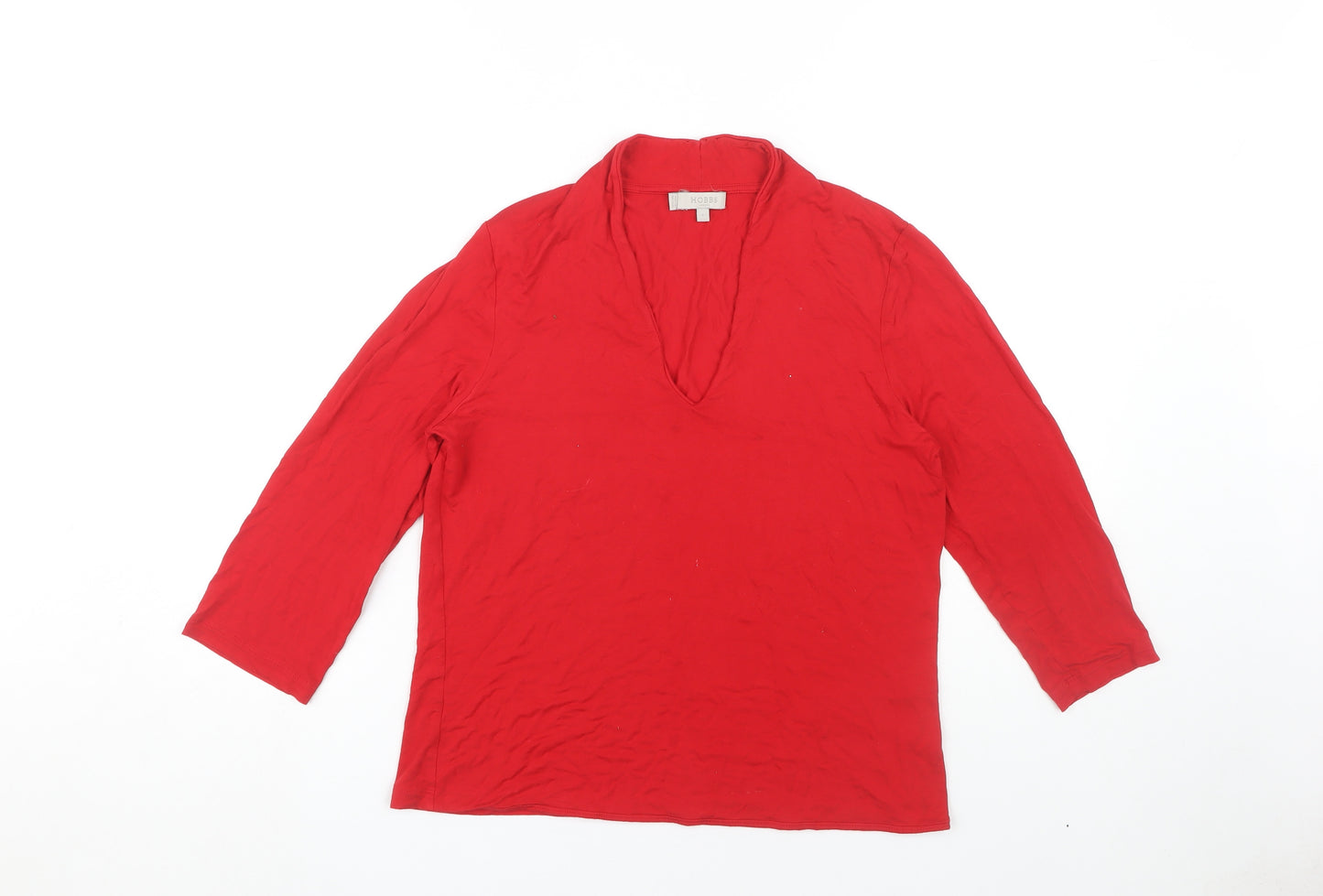 Hobbs Women's Red 3/4 Sleeve Top, Size L, Casual