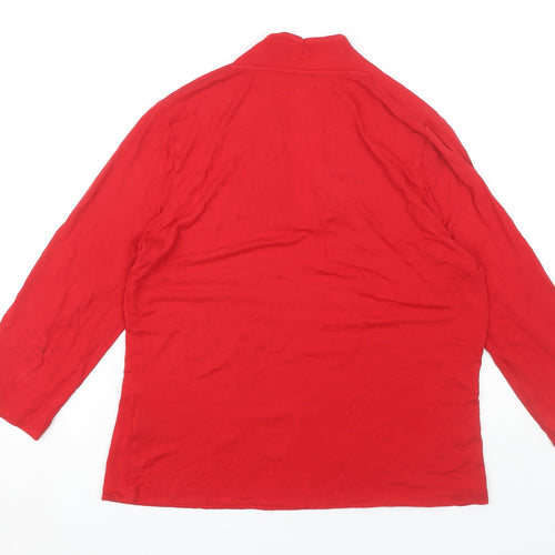 Hobbs Women's Red 3/4 Sleeve Top, Size L, Casual