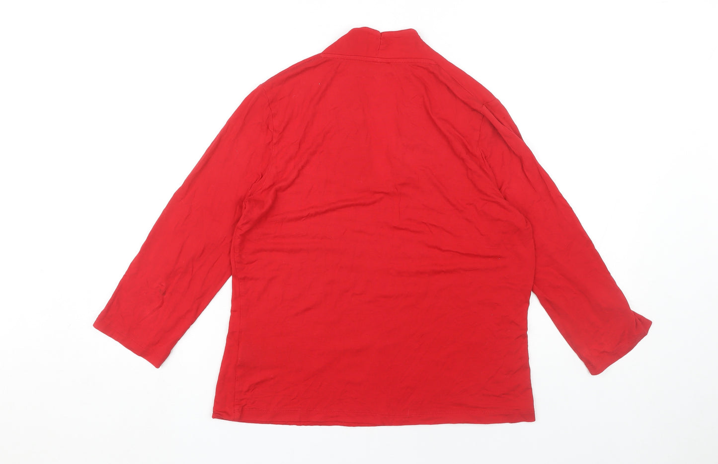 Hobbs Women's Red 3/4 Sleeve Top, Size L, Casual
