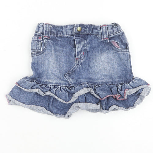 Marks and Spencer Girls Blue Denim Mini Skirt 3-4 Years