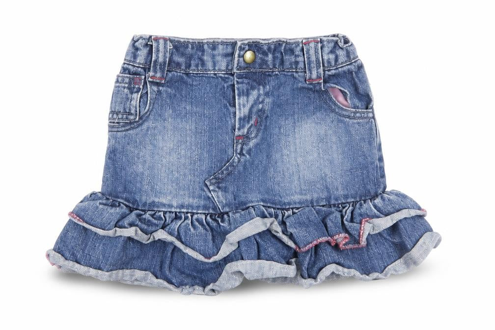 Marks and Spencer Girls Blue Denim Mini Skirt 3-4 Years