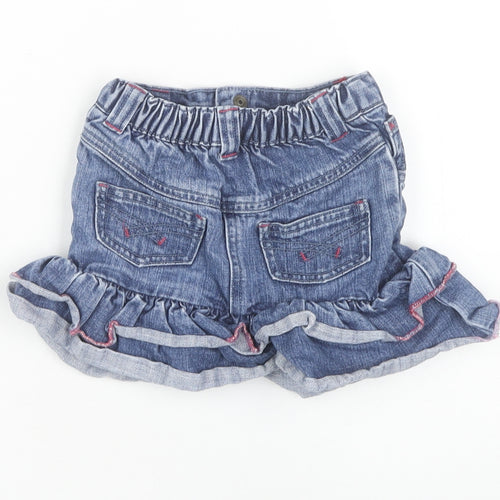 Marks and Spencer Girls Blue Denim Mini Skirt 3-4 Years