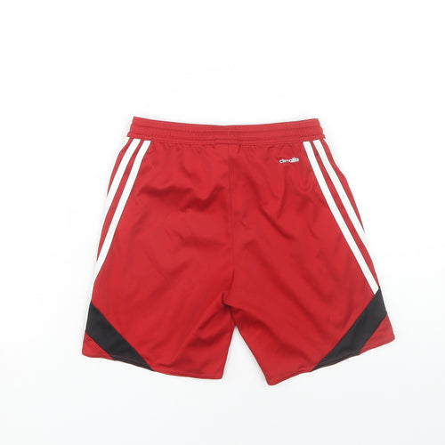 Adidas Boys Red Athletic Shorts - Gym & Training