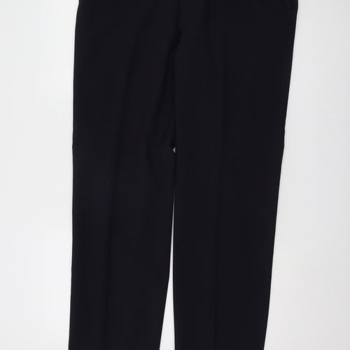 Marks and Spencer Men's Black Trousers, Size 38, Flat Front