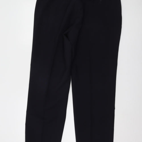 Marks and Spencer Men's Black Trousers, Size 38, Flat Front