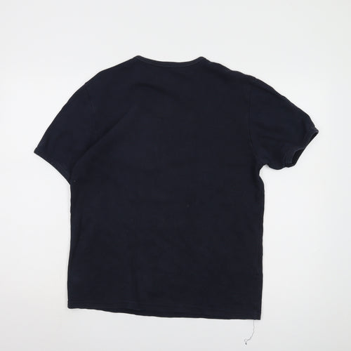 Von Dutch Men's Blue Graphic T-Shirt, Large