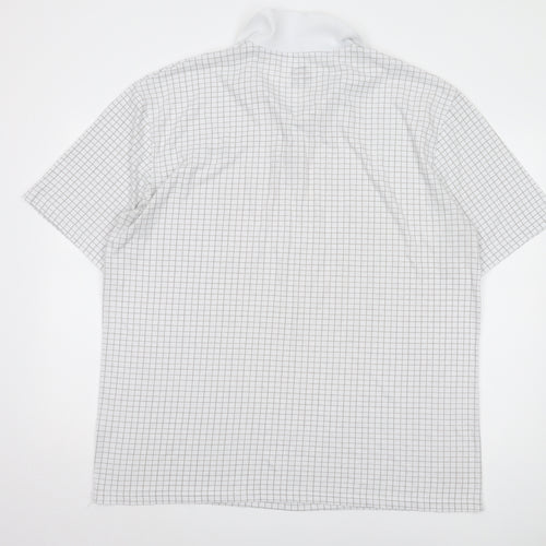 Slazenger Men's 3XL White Check Polo Shirt