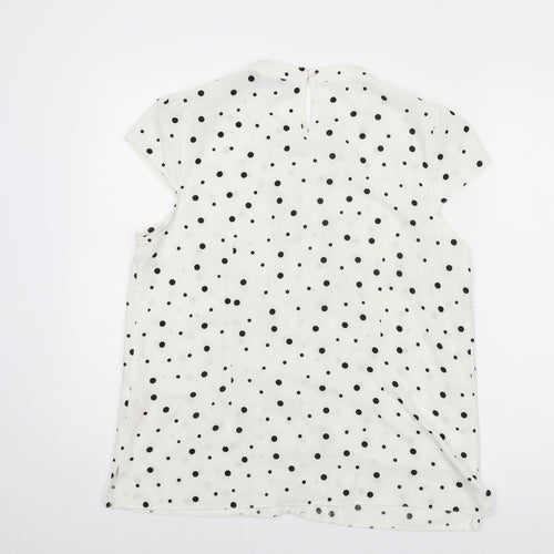Dorothy Perkins Women's White Polka Dot Blouse Size 16