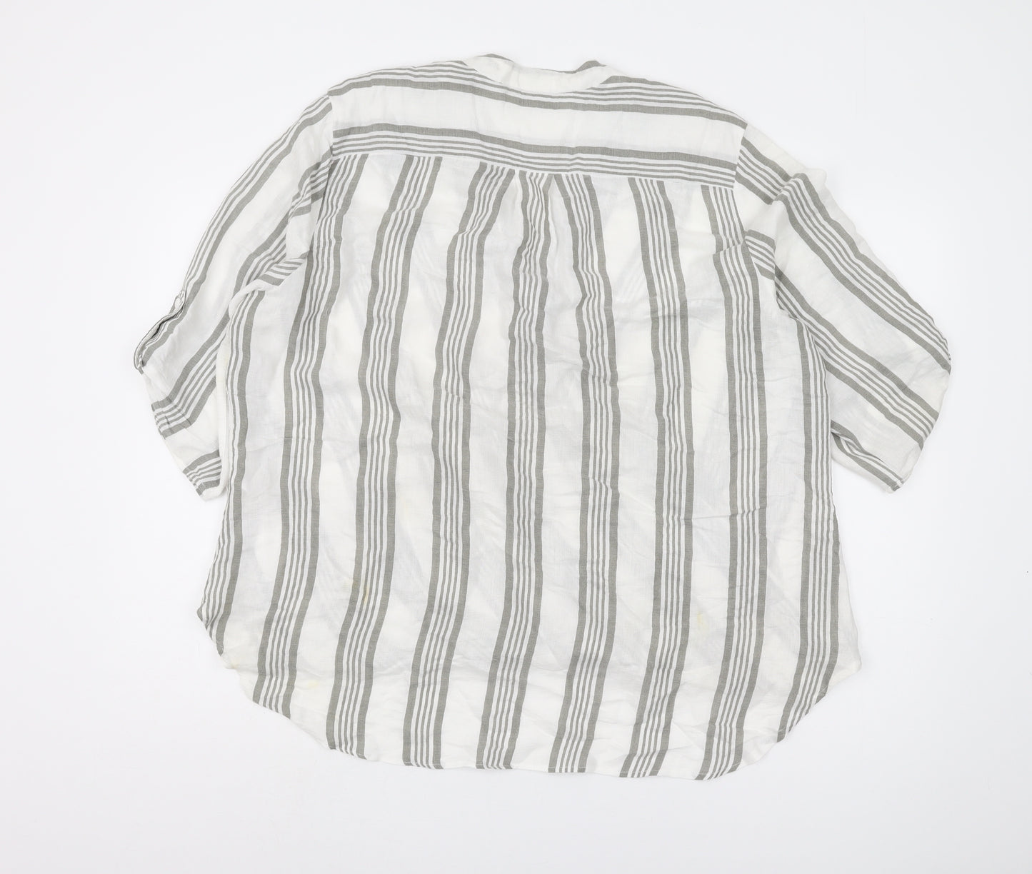 Wallis Women's White XL Wrap Top with Stripes