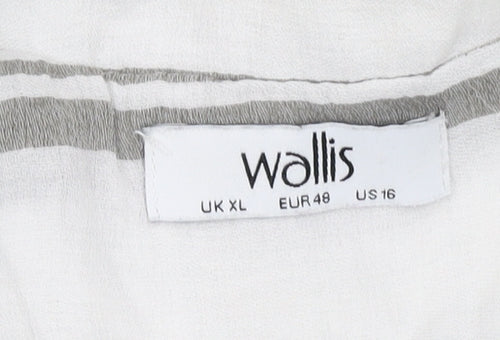 Wallis Women's White XL Wrap Top with Stripes