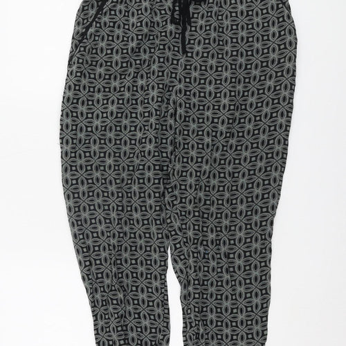 Spirit M&Co Women's Grey Geometric Trousers Size 12
