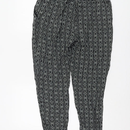 Spirit M&Co Women's Grey Geometric Trousers Size 12