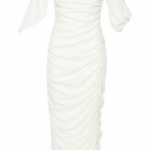 Femme Luxe Women’s Ruched Dress White Size 6