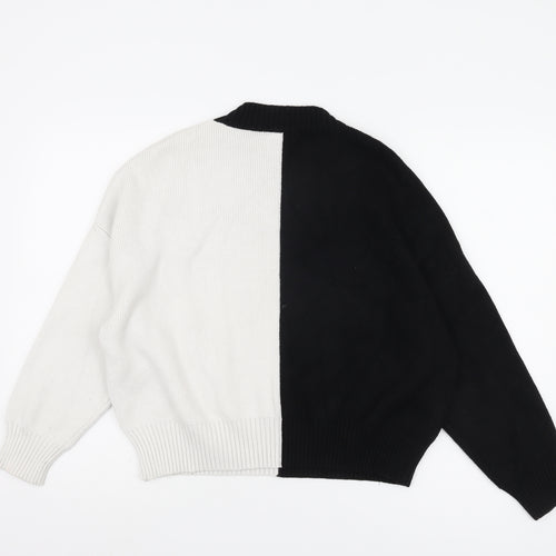 MNG Women's Black White Pullover Jumper, Size 8