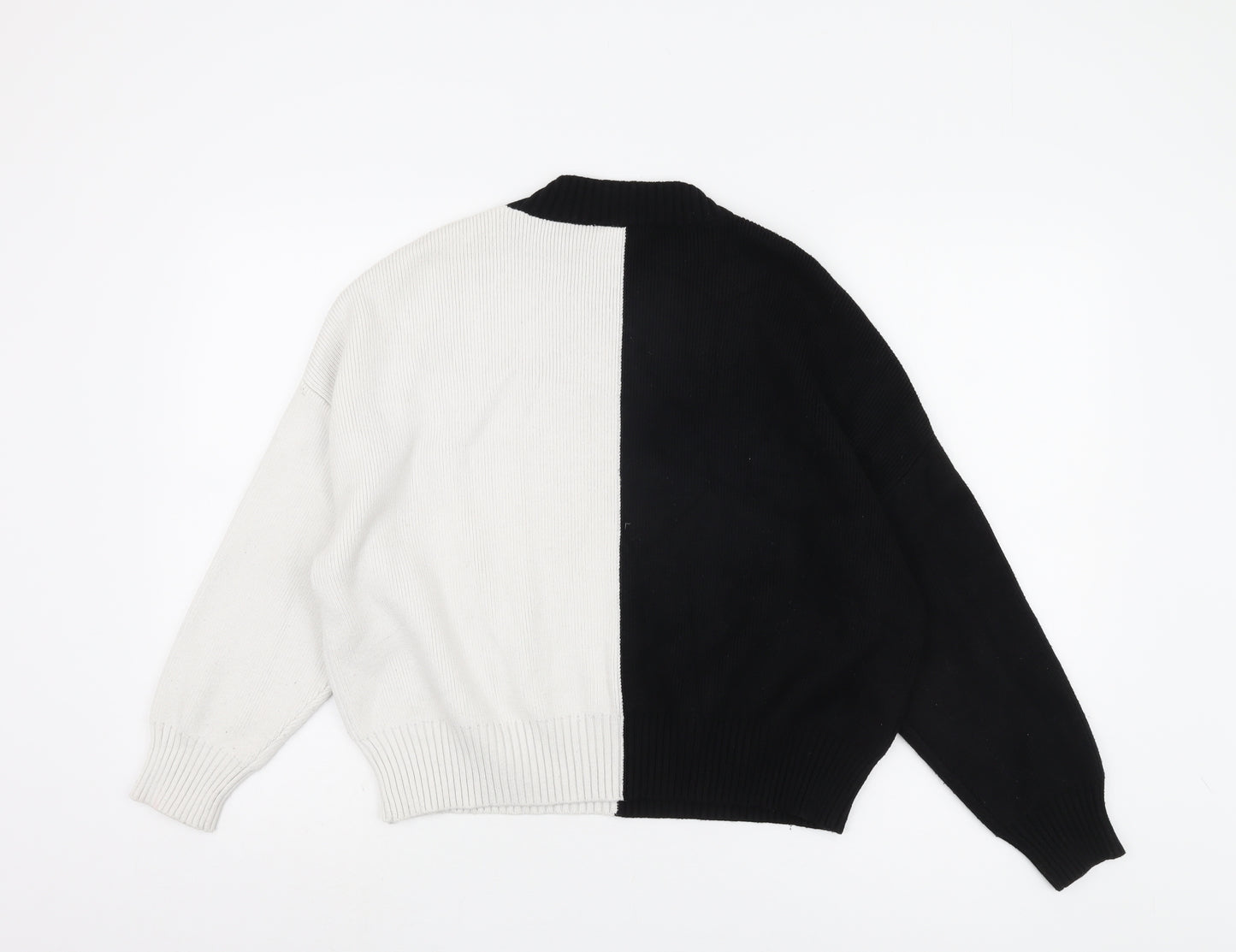 MNG Women's Black White Pullover Jumper, Size 8