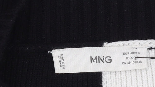 MNG Women's Black White Pullover Jumper, Size 8