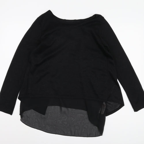 New Look Women's Black Boat Neck T-Shirt M