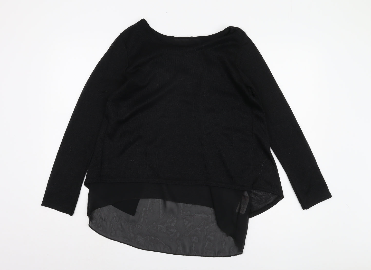 New Look Women's Black Boat Neck T-Shirt M