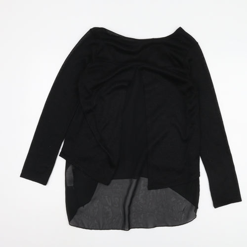 New Look Women's Black Boat Neck T-Shirt M