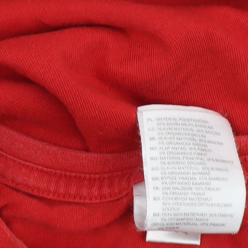 Adidas Men's Red Graphic Print T-Shirt L