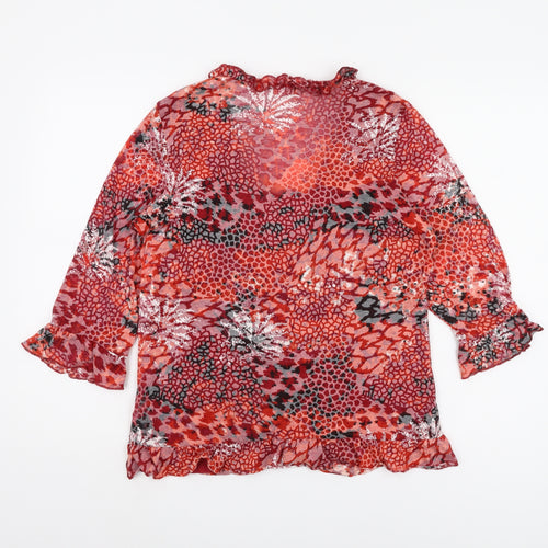Marks and Spencer Women's Red Animal Print Blouse Size 18