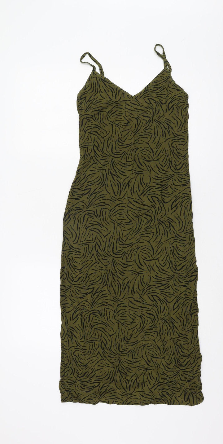 New Look Women's Green Slip Dress, Size 6, Casual
