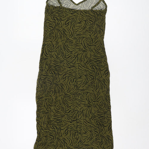 New Look Women's Green Slip Dress, Size 6, Casual