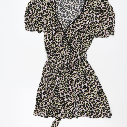 Topshop Women's Animal Print Wrap Dress