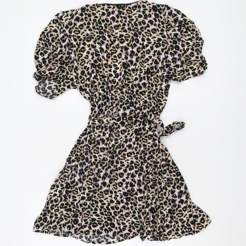 Topshop Women's Animal Print Wrap Dress