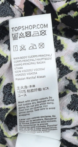 Topshop Women's Animal Print Wrap Dress