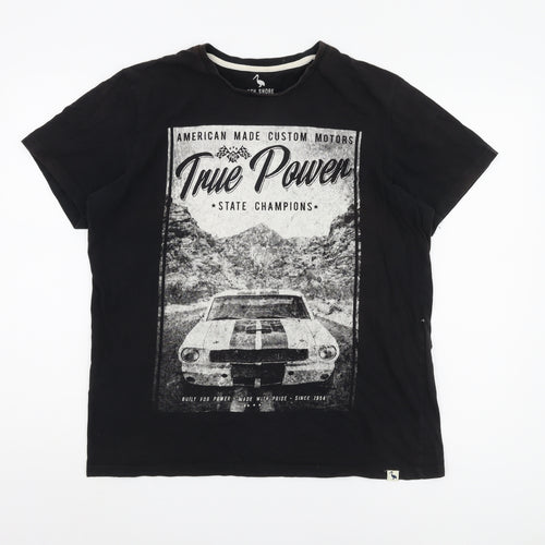 STH Shore Men's Black Car Graphic T-Shirt, Size L