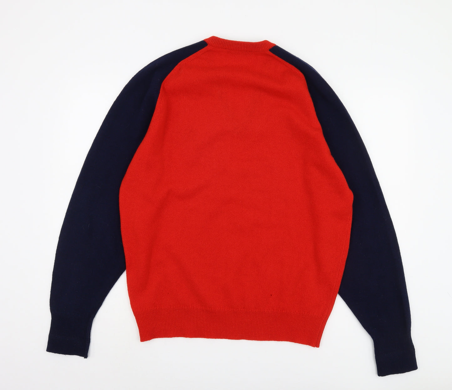 Burberrys Men's Red Wool Pullover Jumper L