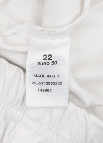 East Coast Trading Co Women's White Trousers Size 22