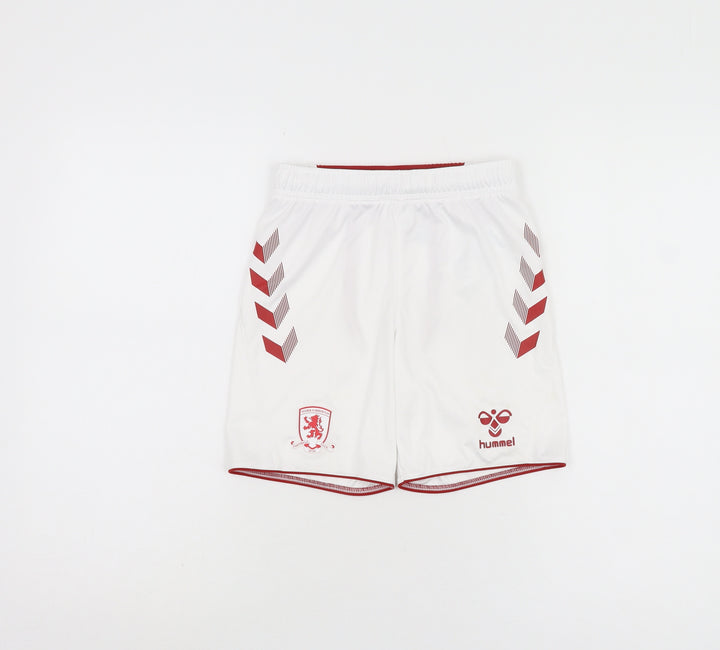Hummel Boys White 7-8Y Athletic Football Shorts