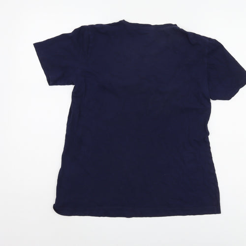 DKNY Women's Blue Crew Neck T-Shirt - Size S, Casual Style