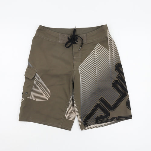 Quiksilver Men’s Brown Cargo Shorts 28 Drawstring Summer