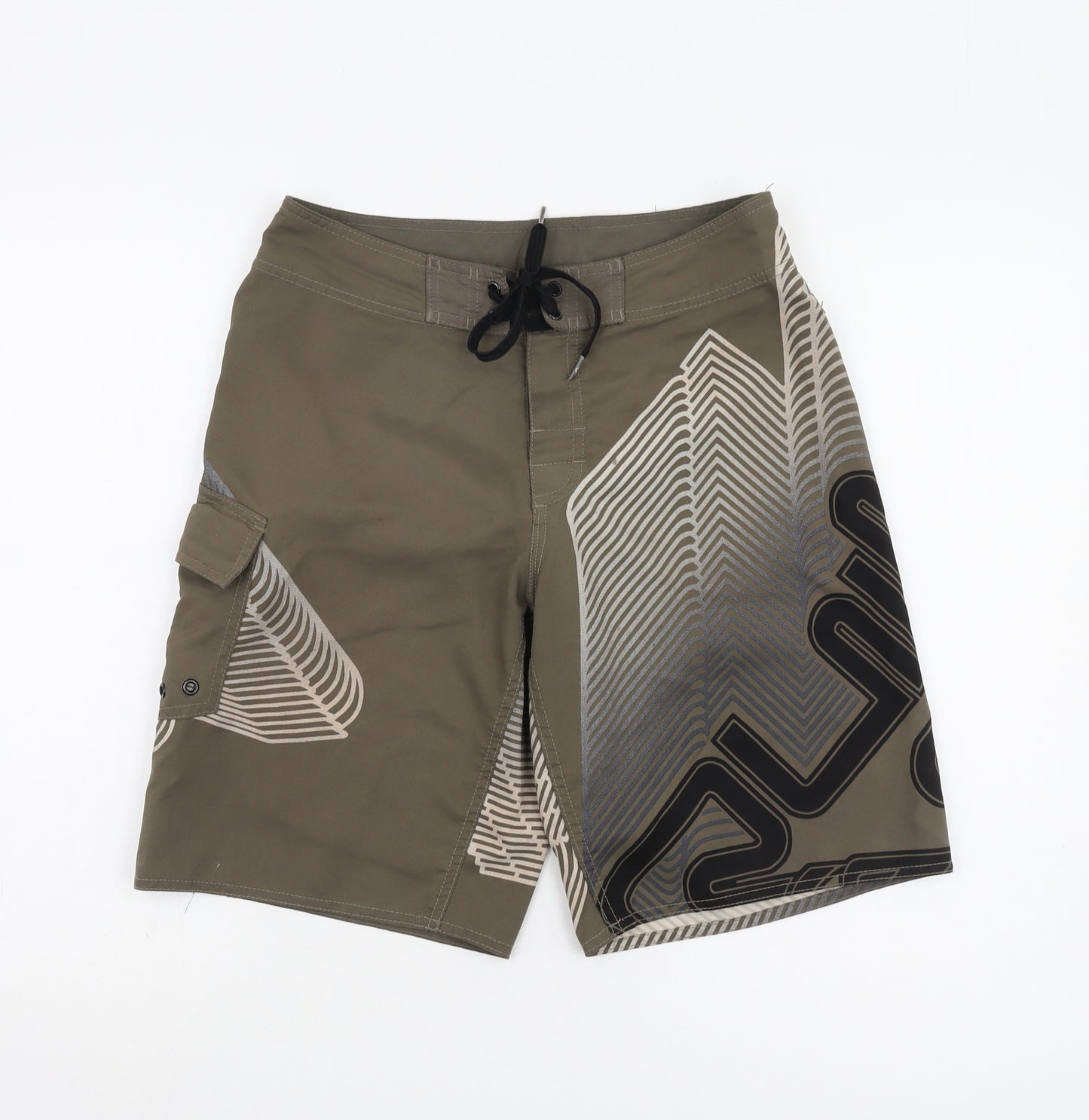 Quiksilver Men’s Brown Cargo Shorts 28 Drawstring Summer
