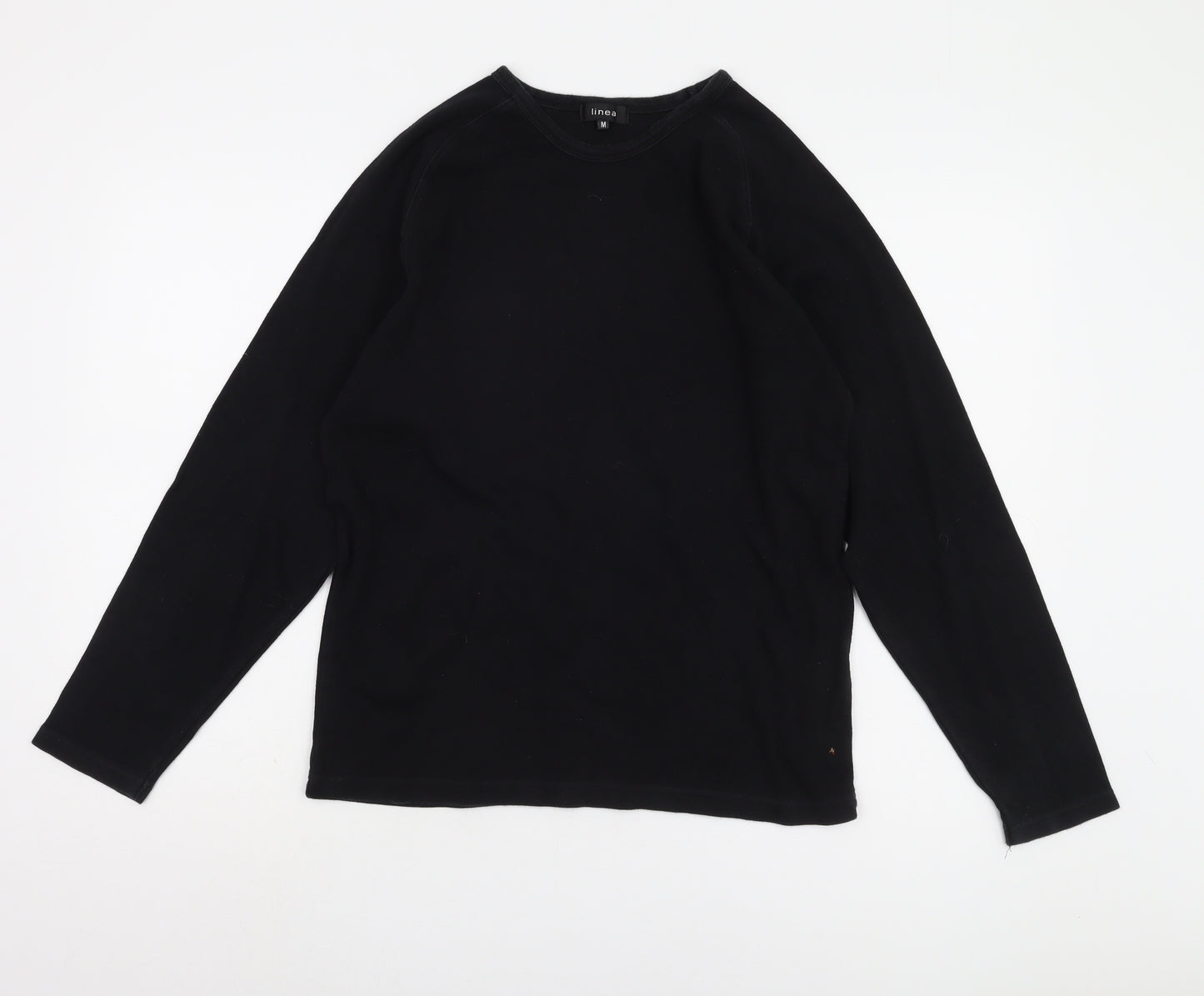 Linea Men's Black Long Sleeve Crew Neck T-Shirt M