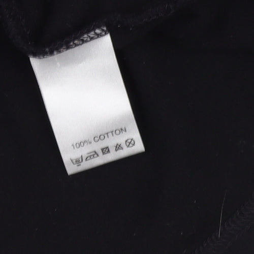 Linea Men's Black Long Sleeve Crew Neck T-Shirt M