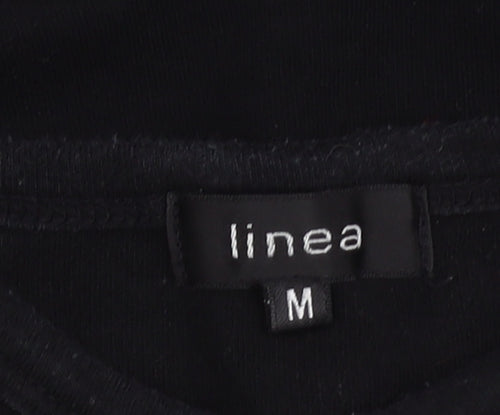 Linea Men's Black Long Sleeve Crew Neck T-Shirt M
