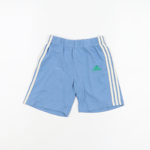 Adidas Boys' Blue Athletic Shorts, Size 8 Years