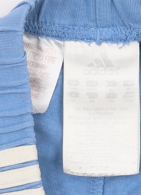 Adidas Boys' Blue Athletic Shorts, Size 8 Years