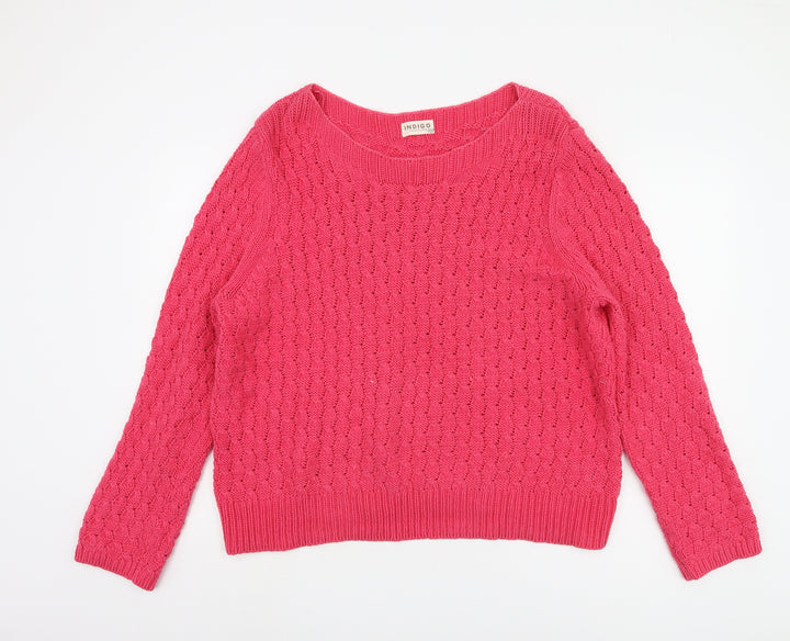 Marks and Spencer Women’s Pink Cable-Knit Jumper