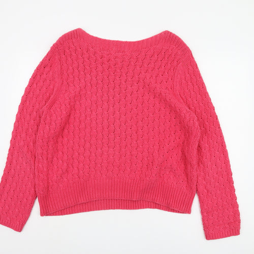 Marks and Spencer Women’s Pink Cable-Knit Jumper