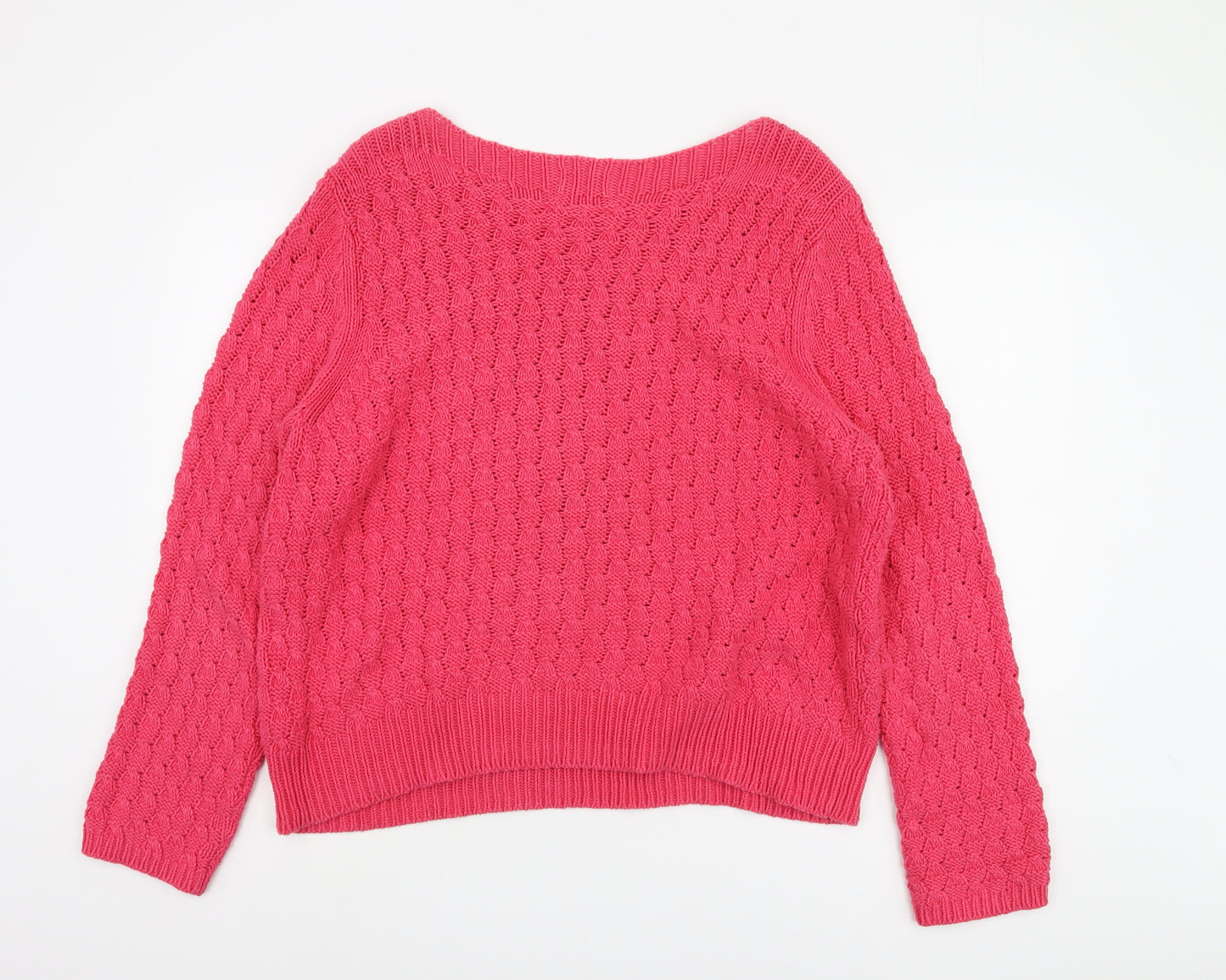 Marks and Spencer Women’s Pink Cable-Knit Jumper