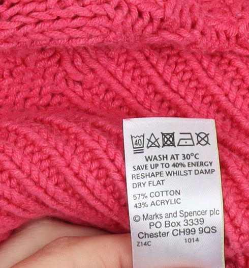 Marks and Spencer Women’s Pink Cable-Knit Jumper