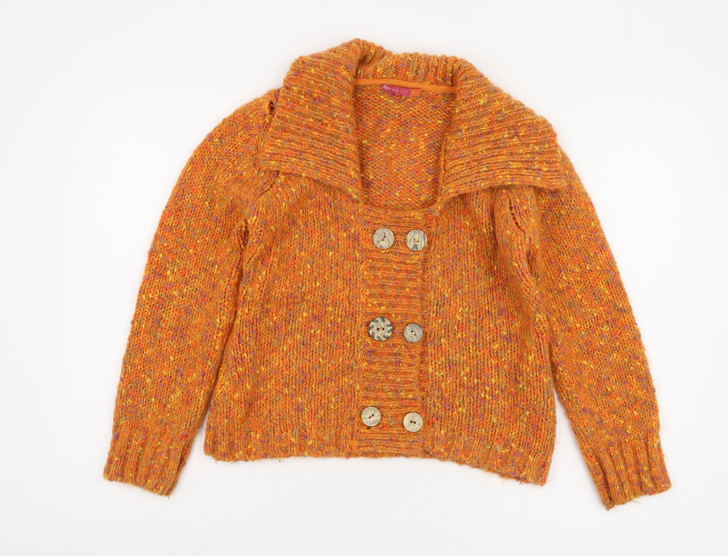 Per Una Women’s Orange Cardigan S Wool Blend