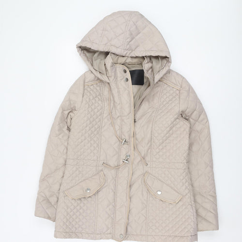 Originals Women's Beige Quilted Mid-Length Jacket 10