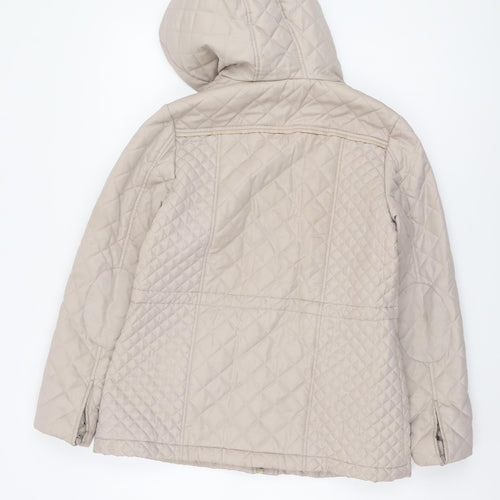 Originals Women's Beige Quilted Mid-Length Jacket 10